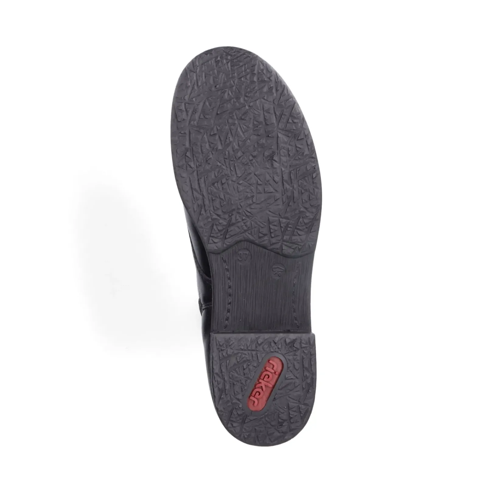 Clearance Rieker Botki Damskie Na Sznurku, Nocna, Czarna