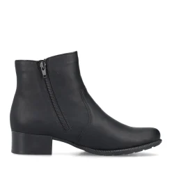 Fashion Rieker Botki Damskie W Kolorze Nocno-Czarnym