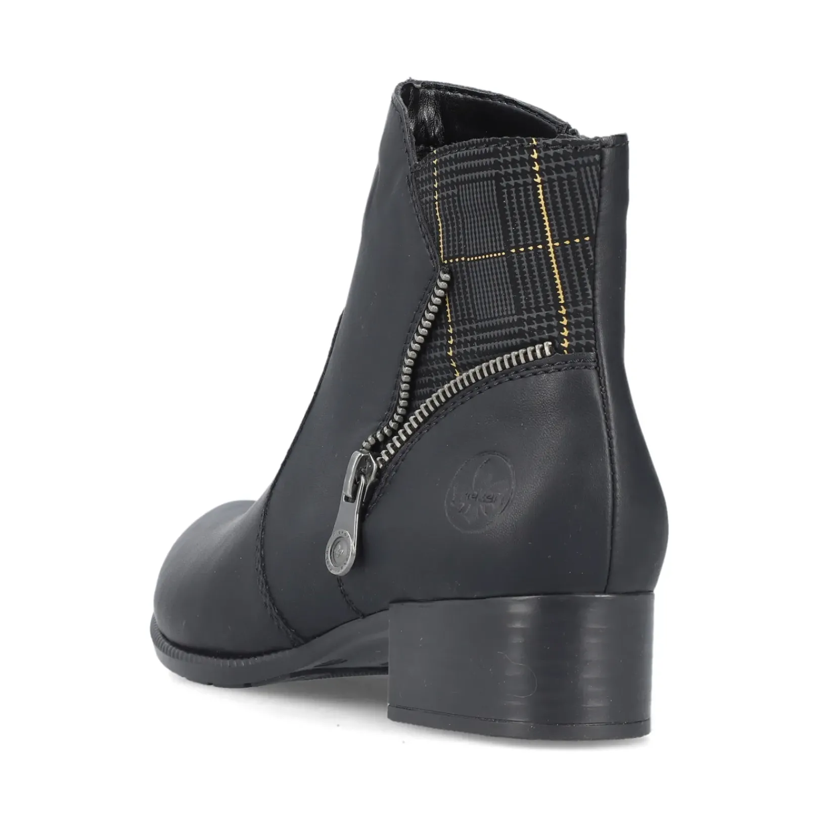 Fashion Rieker Botki Damskie W Kolorze Nocno-Czarnym