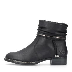New Rieker Botki Damskie W Kolorze Nocno-Czarnym
