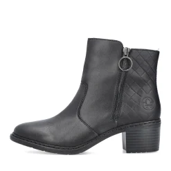 Discount Rieker Botki Damskie W Kolorze Nocno-Czarnym