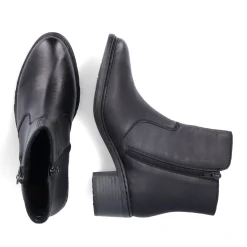 Discount Rieker Botki Damskie W Kolorze Nocno-Czarnym