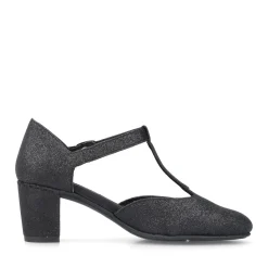 Fashion Rieker Czolenka Damskie W Kolorze Nocno-Czarnym