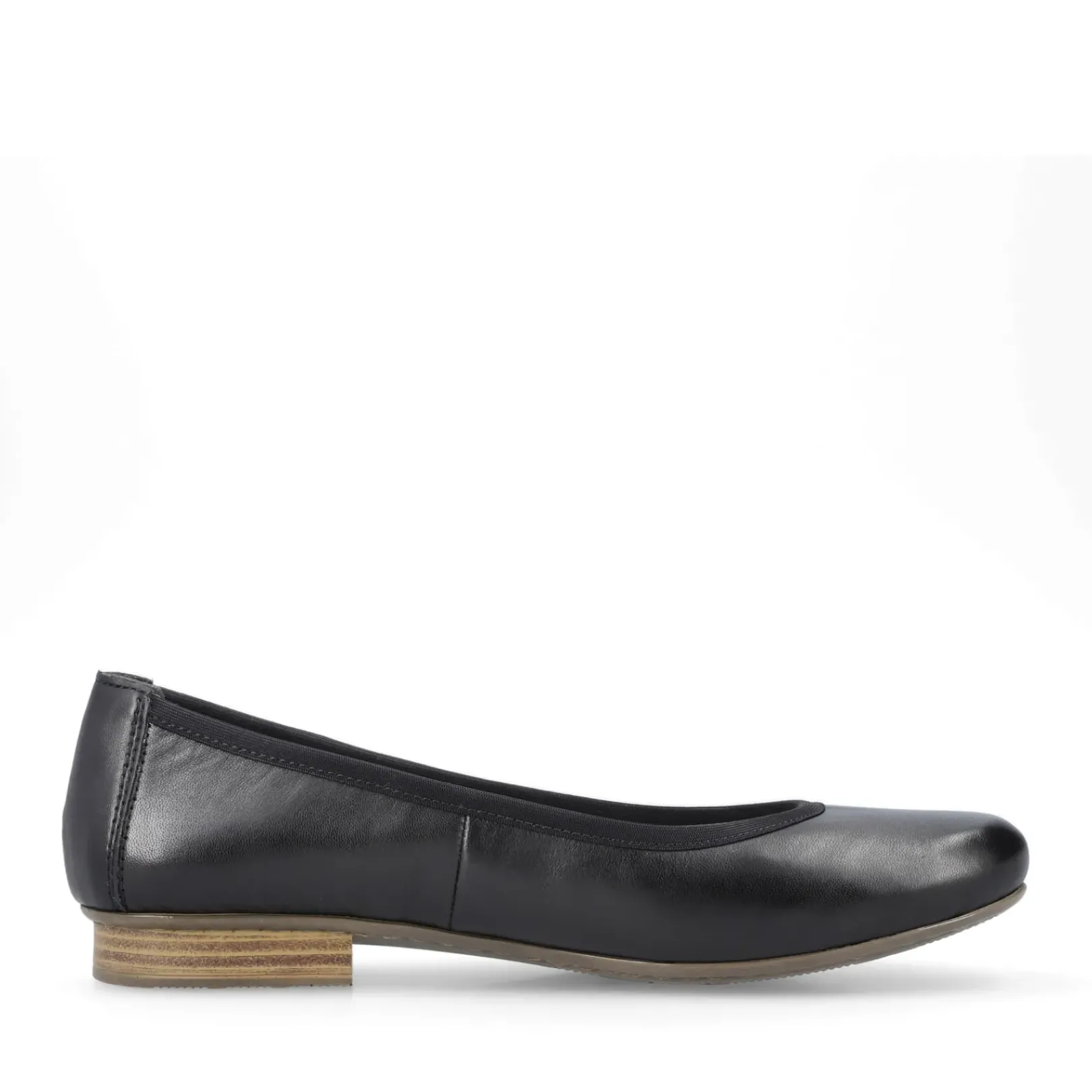 Fashion Rieker Damskie Baleriny W Kolorze Czarnym, Blyszczacym