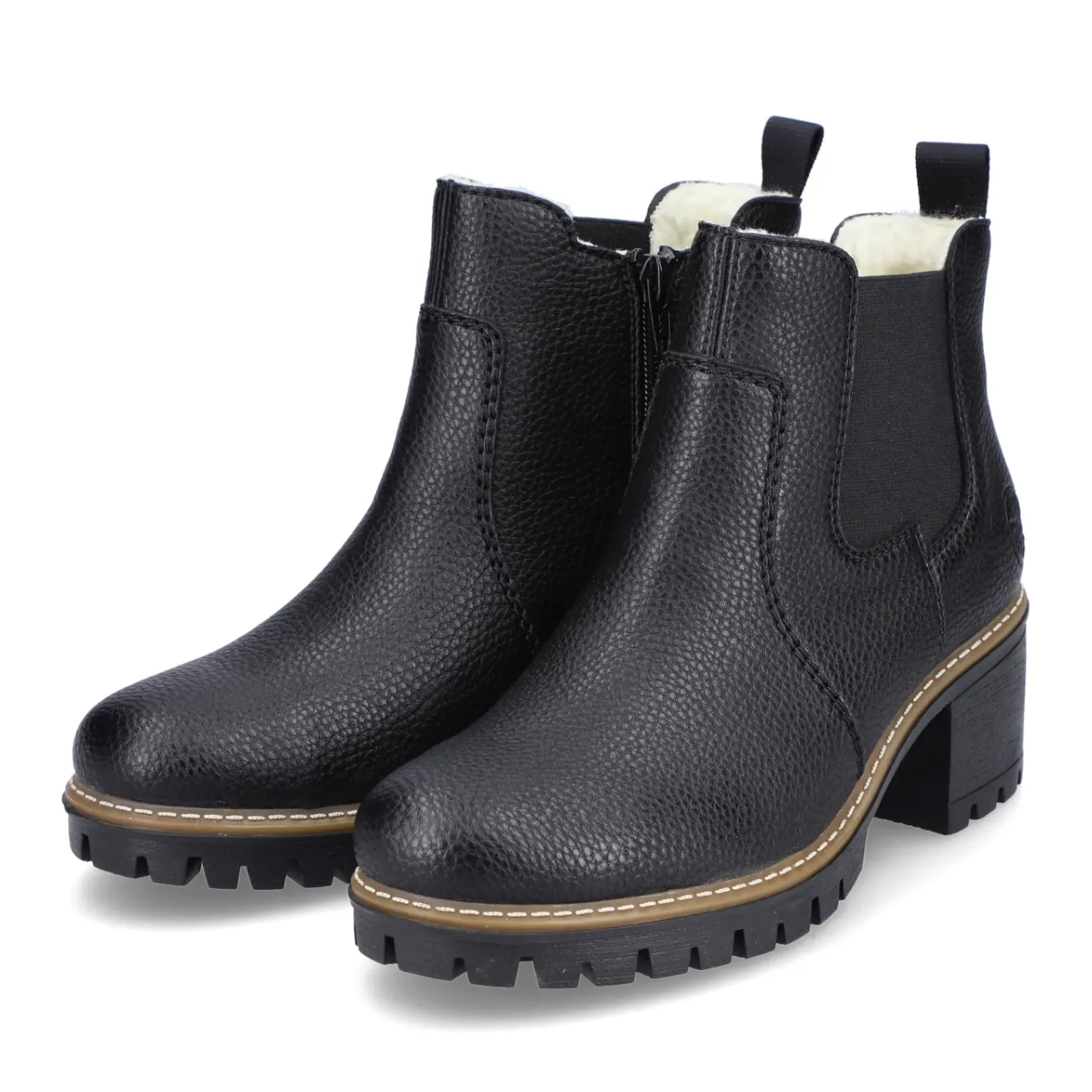 Sale Rieker Damskie Botki Chelsea, Nocne, Czarne
