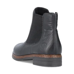 Outlet Rieker Damskie Botki Chelsea, Nocne, Czarne