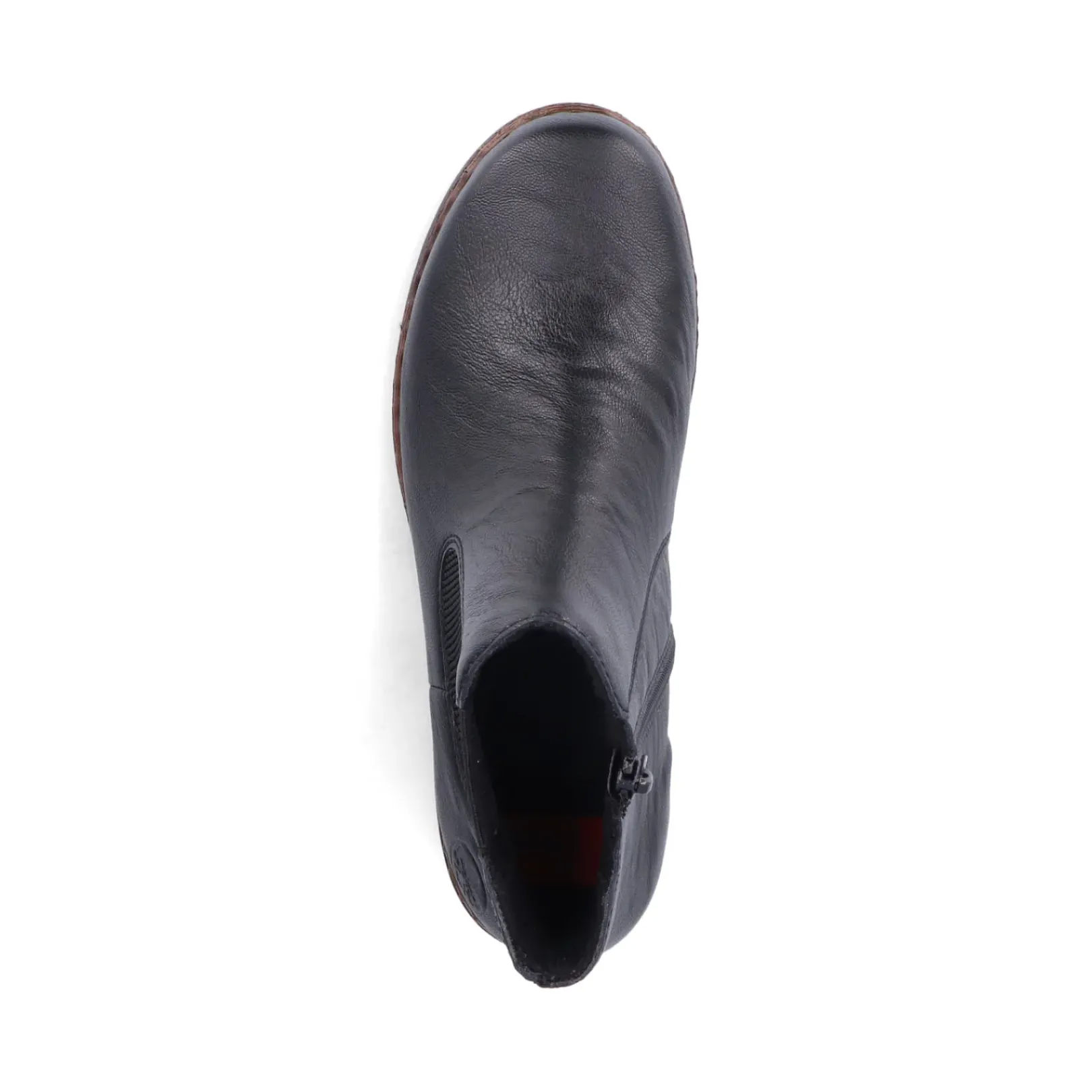 Outlet Rieker Damskie Botki Chelsea, Nocne, Czarne