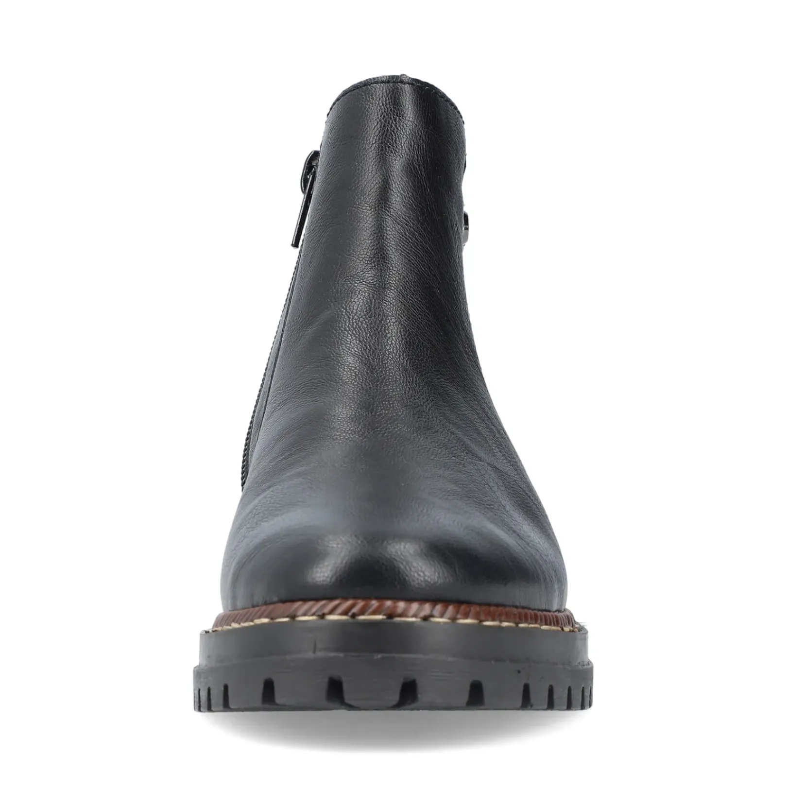 Fashion Rieker Damskie Botki Chelsea, Nocne, Czarne