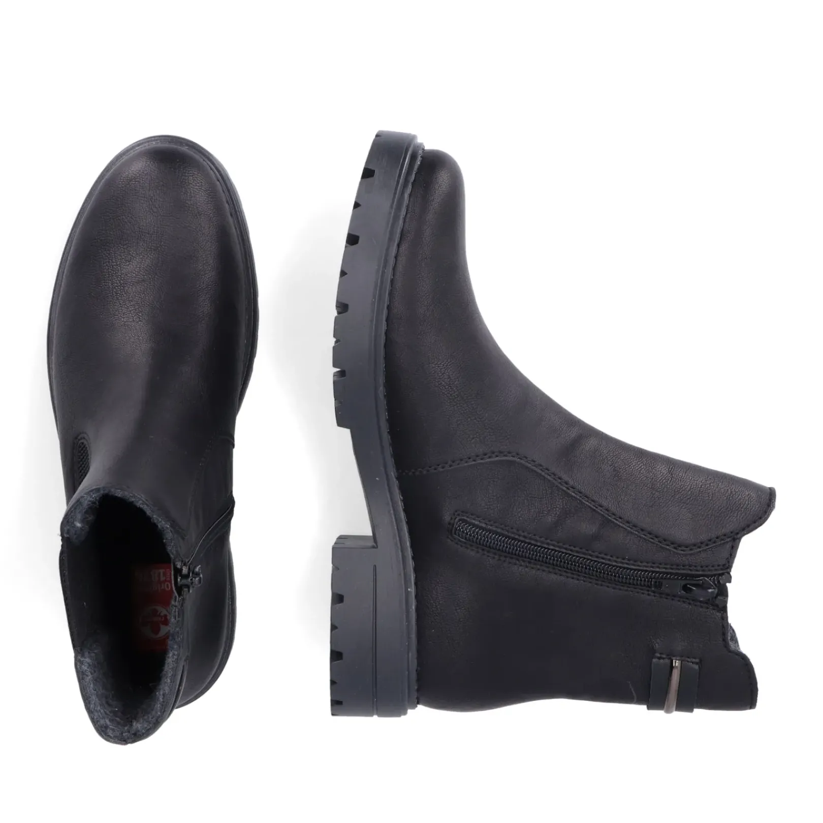 Sale Rieker Damskie Botki Chelsea, Nocne, Czarne
