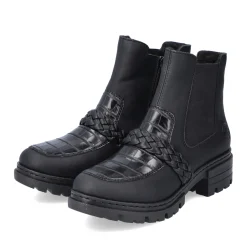 Sale Rieker Damskie Botki Chelsea, Nocne, Czarne