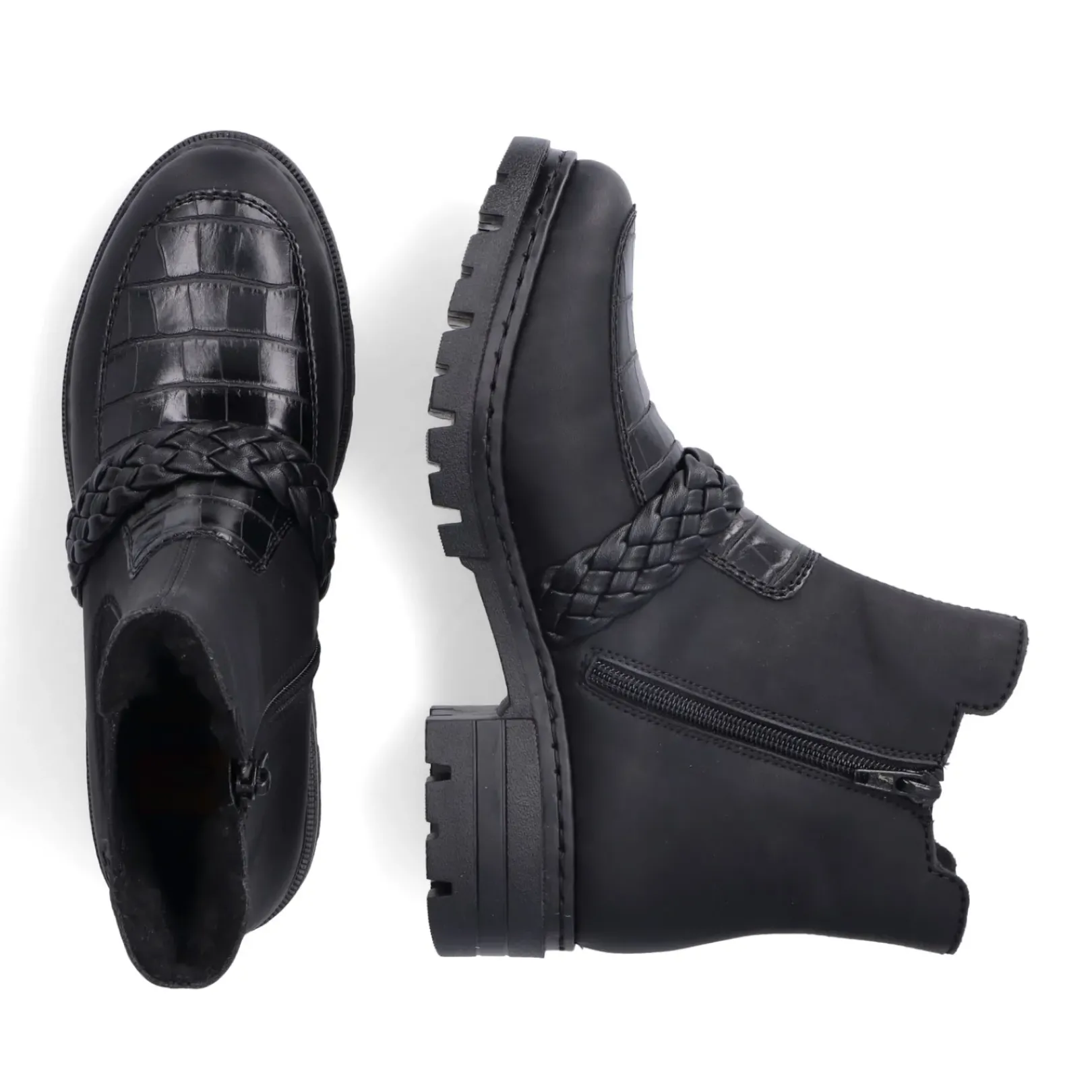 Sale Rieker Damskie Botki Chelsea, Nocne, Czarne