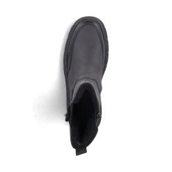 Clearance Rieker Damskie Botki Chelsea, Nocne, Czarne