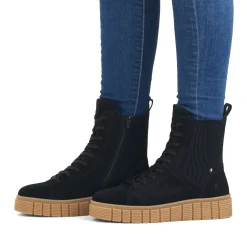 Outlet Rieker Damskie Buty Chelsea Urban-Czarno-Piaskowo-Bezowy