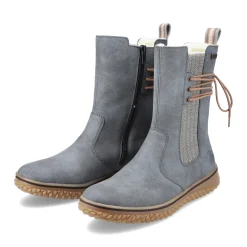 Fashion Rieker Damskie Buty Chelsea W Kolorze Niebiesko-Szarym