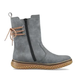 Fashion Rieker Damskie Buty Chelsea W Kolorze Niebiesko-Szarym