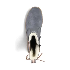Fashion Rieker Damskie Buty Chelsea W Kolorze Niebiesko-Szarym