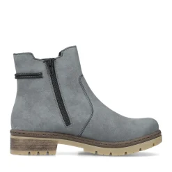 Fashion Rieker Damskie Buty Chelsea W Kolorze Szaro-Niebiesko-Czarnym