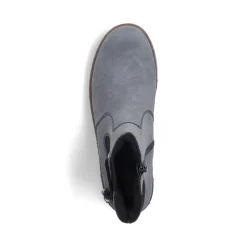 Fashion Rieker Damskie Buty Chelsea W Kolorze Szaro-Niebiesko-Czarnym