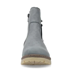 Fashion Rieker Damskie Buty Chelsea W Kolorze Szaro-Niebiesko-Czarnym