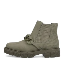 New Rieker Damskie Buty Chelsea W Kolorze Wojskowej Zieleni