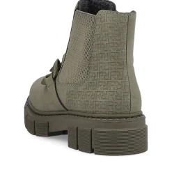 New Rieker Damskie Buty Chelsea W Kolorze Wojskowej Zieleni