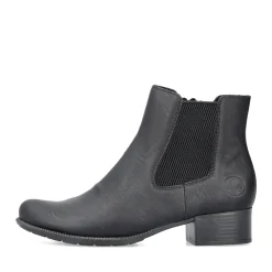 Hot Rieker Damskie Buty Chelsea W Kolorze Ciemnej Czerni
