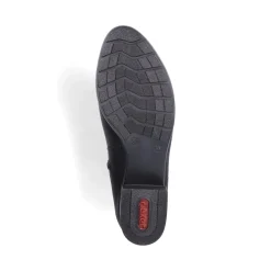 Hot Rieker Damskie Buty Chelsea W Kolorze Ciemnej Czerni