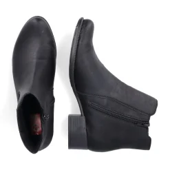 Hot Rieker Damskie Buty Chelsea W Kolorze Ciemnej Czerni