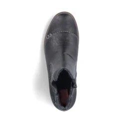 Clearance Rieker Damskie Buty Chelsea , Asfaltowe, Czarne