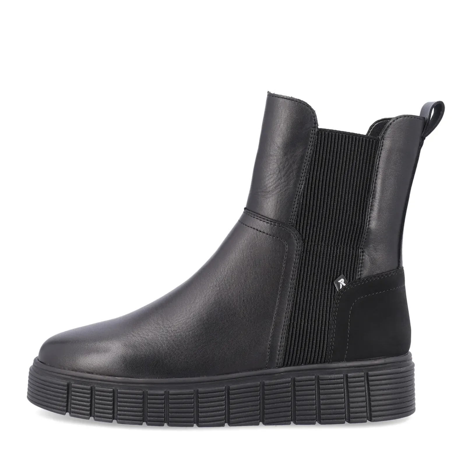 Hot Rieker Damskie Buty Chelsea W Kolorze Ciemnej Czerni