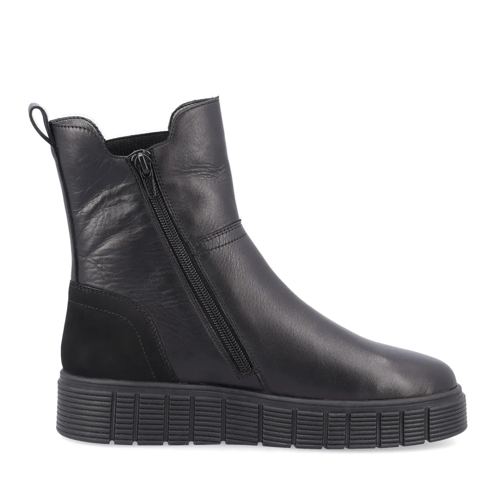 Hot Rieker Damskie Buty Chelsea W Kolorze Ciemnej Czerni
