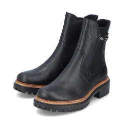 New Rieker Damskie Buty Chelsea , Asfaltowe, Czarne