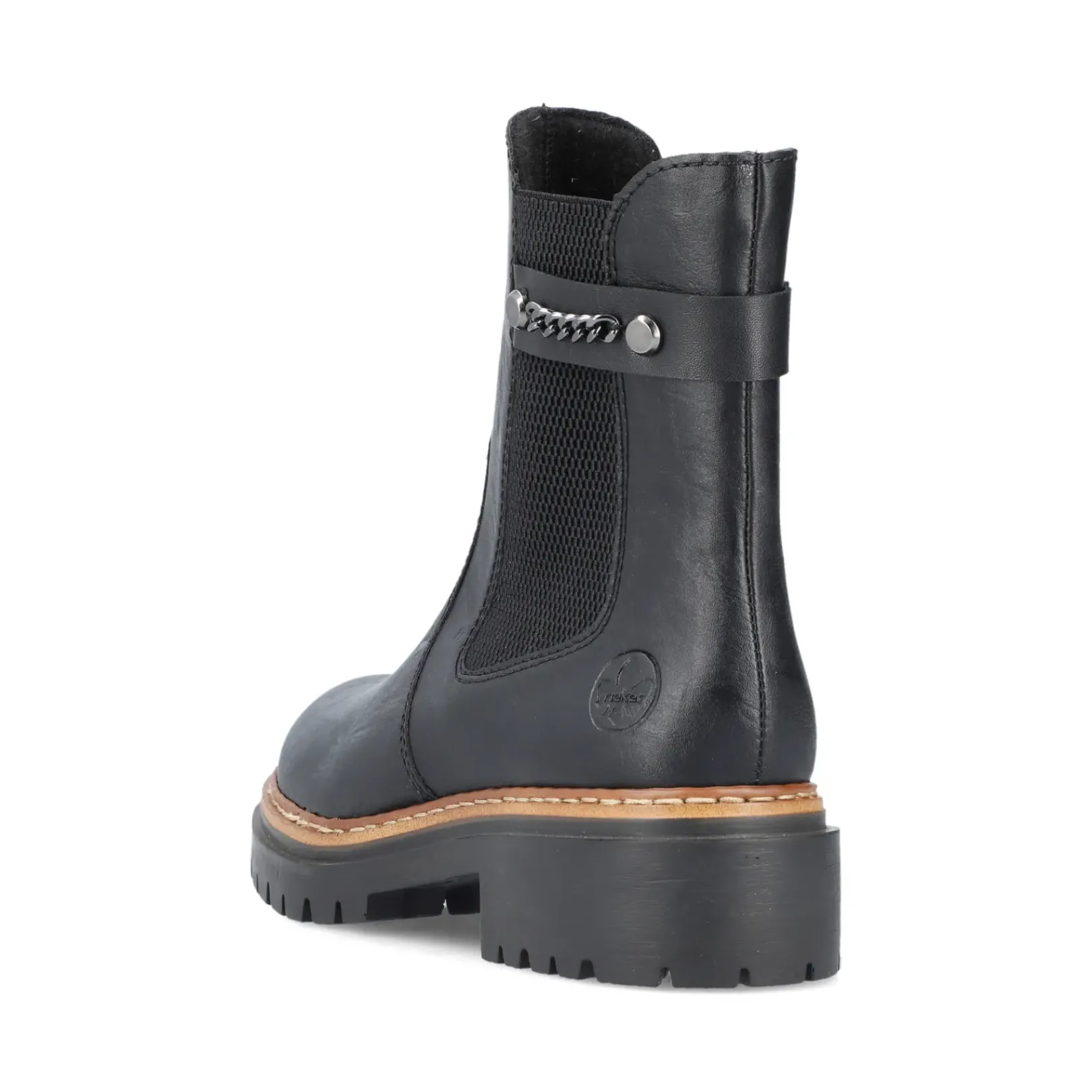 New Rieker Damskie Buty Chelsea , Asfaltowe, Czarne