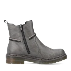 New Rieker Damskie Buty Chelsea W Kolorze Srebrnoszarym