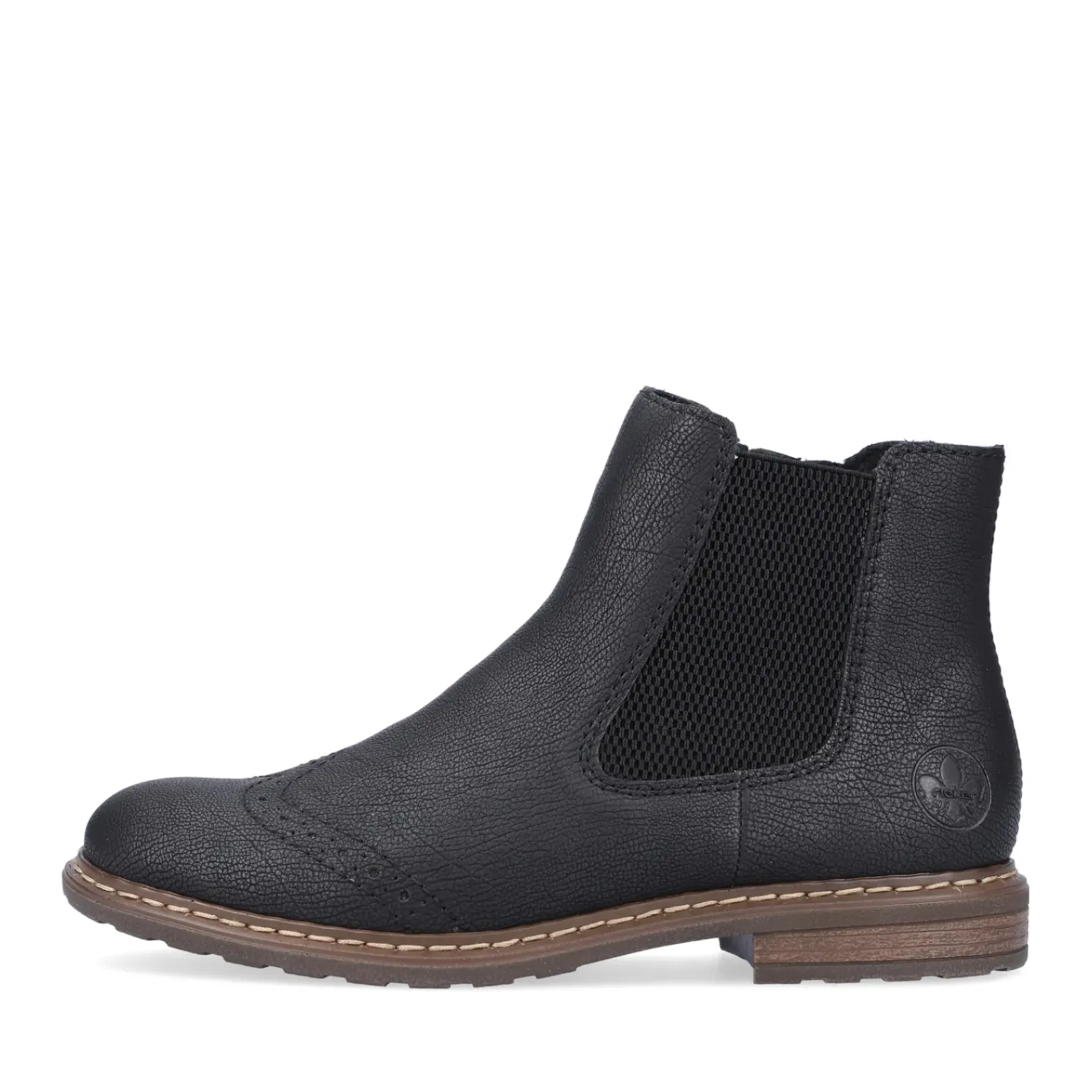 Clearance Rieker Damskie Buty Chelsea , Asfaltowe, Czarne