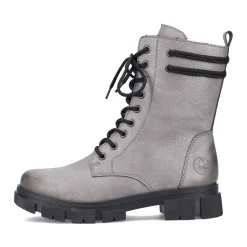 Best Rieker Damskie Buty Motocyklowe W Kolorze Granitowo-Szarym
