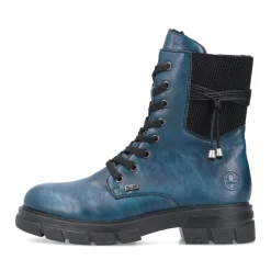 Clearance Rieker Damskie Buty Motocyklowe W Kolorze Benzyny-Czarne