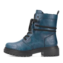 Fashion Rieker Damskie Buty Motocyklowe W Kolorze Niebiesko-Niebieskim