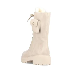 Outlet Rieker Damskie Buty Motocyklowe W Kolorze Kremowo-Bezowym
