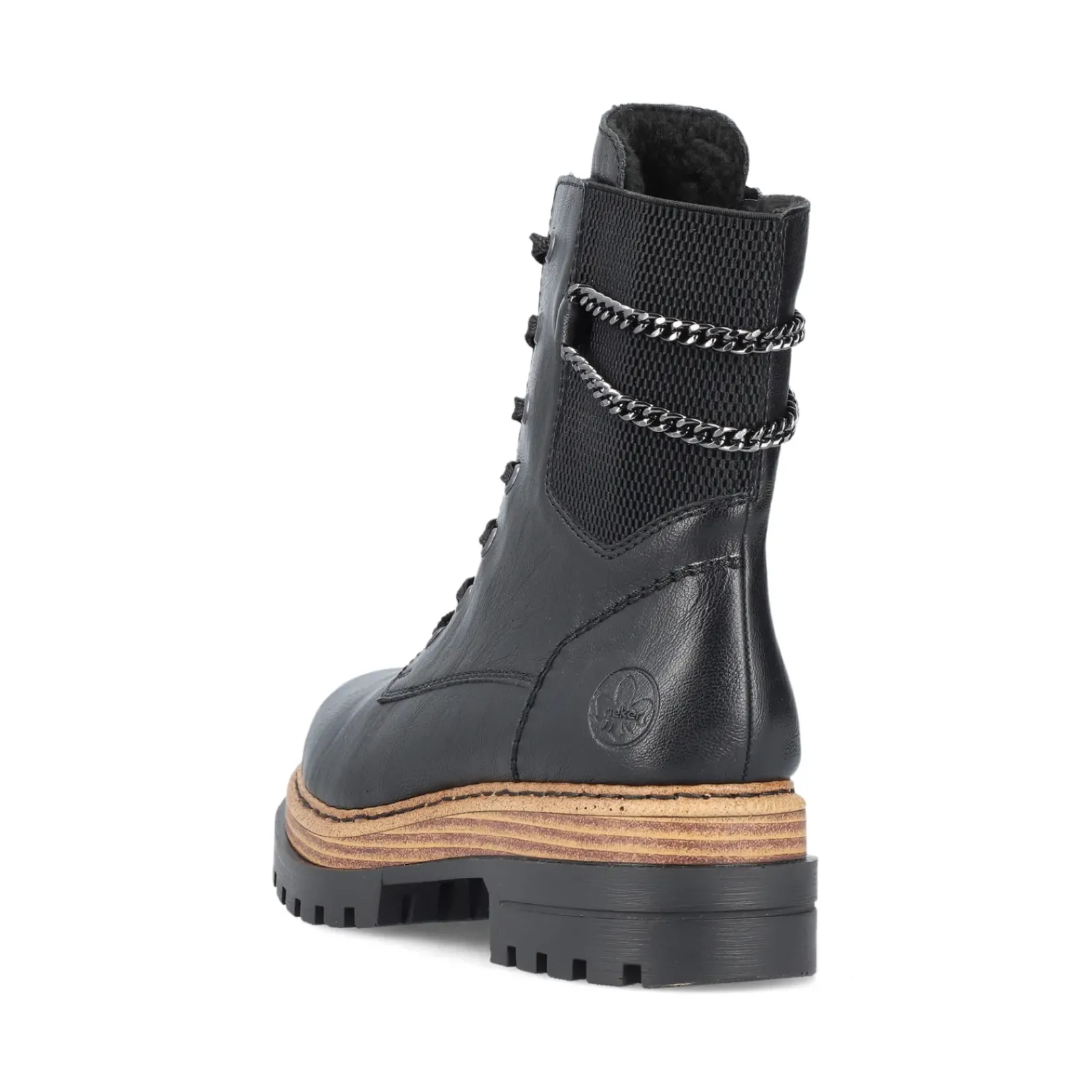 Fashion Rieker Damskie Buty Motocyklowe , Asfaltowe, Czarne