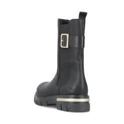 Fashion Rieker Damskie Buty Motocyklowe W Kolorze Kruczoczarnym