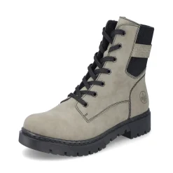 Outlet Rieker Damskie Buty Motocyklowe W Kolorze Szaro-Zielonym
