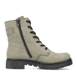 Outlet Rieker Damskie Buty Motocyklowe W Kolorze Szaro-Zielonym