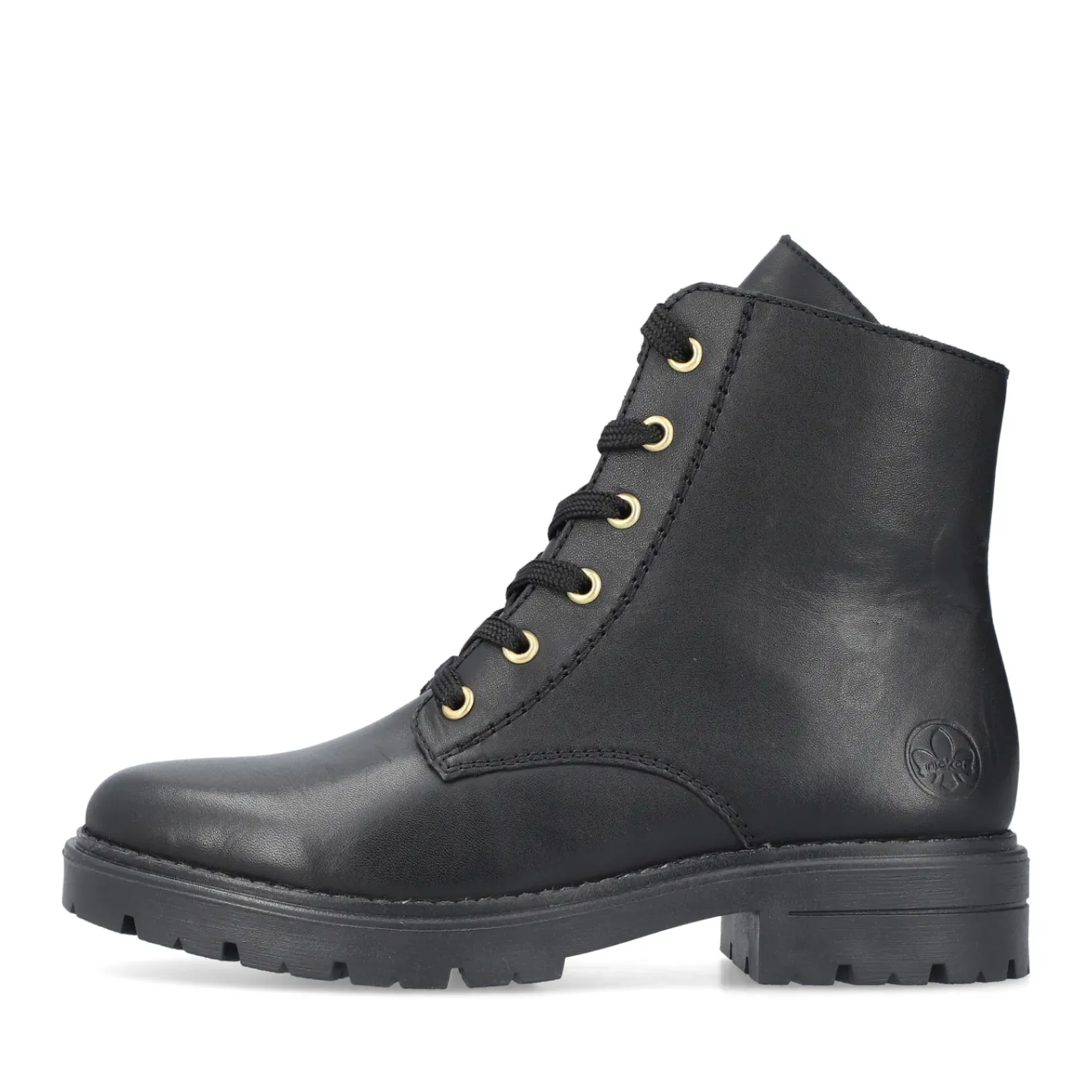 Best Rieker Damskie Buty Motocyklowe W Kolorze Czarnym, Blyszczacym
