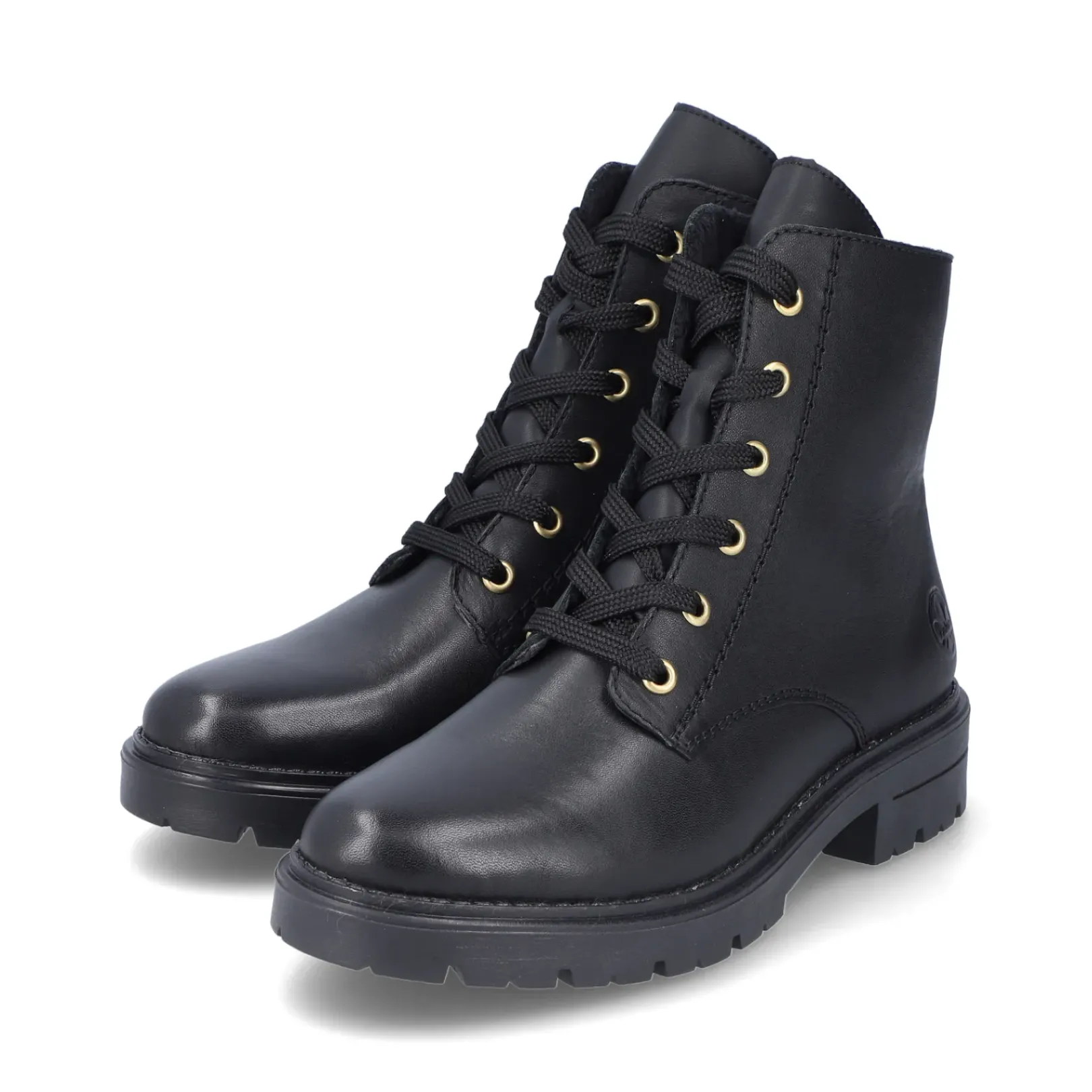 Best Rieker Damskie Buty Motocyklowe W Kolorze Czarnym, Blyszczacym