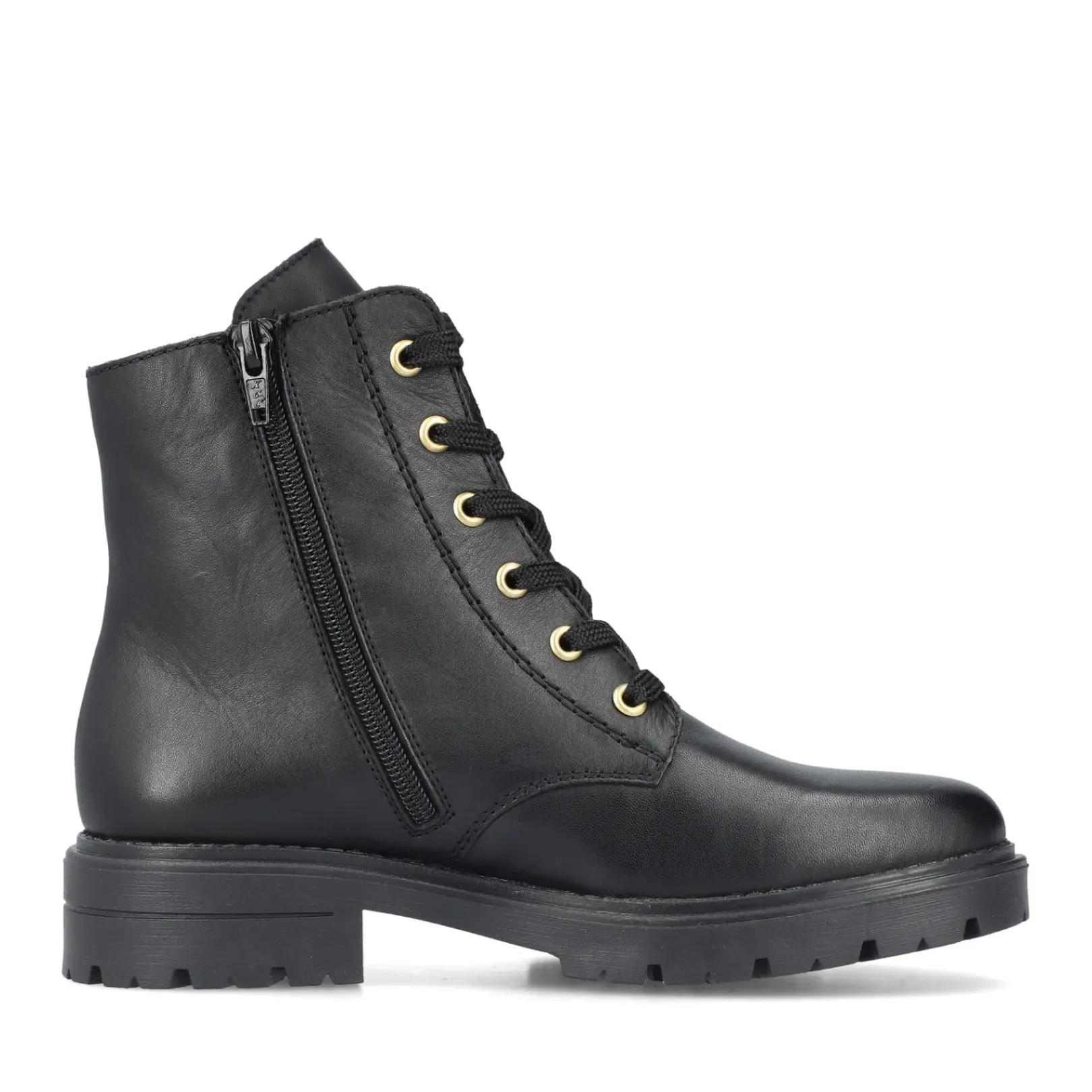 Best Rieker Damskie Buty Motocyklowe W Kolorze Czarnym, Blyszczacym