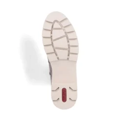 Fashion Rieker Damskie Buty Motocyklowe W Kolorze Srebrnoszarym