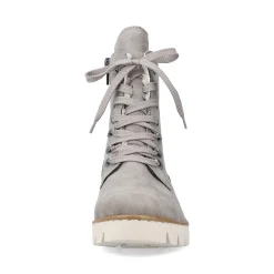 Fashion Rieker Damskie Buty Motocyklowe W Kolorze Srebrnoszarym