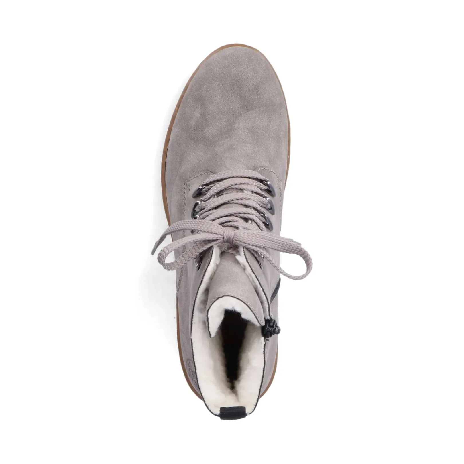 Fashion Rieker Damskie Buty Motocyklowe W Kolorze Srebrnoszarym