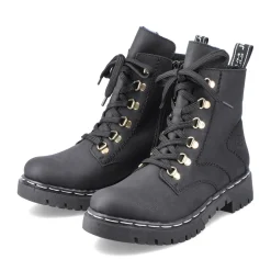 Outlet Rieker Damskie Buty Motocyklowe W Kolorze Kruczoczarnym